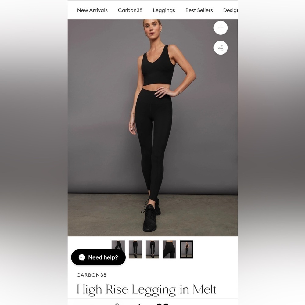 CARBON38 Melt Black High Rise Legging